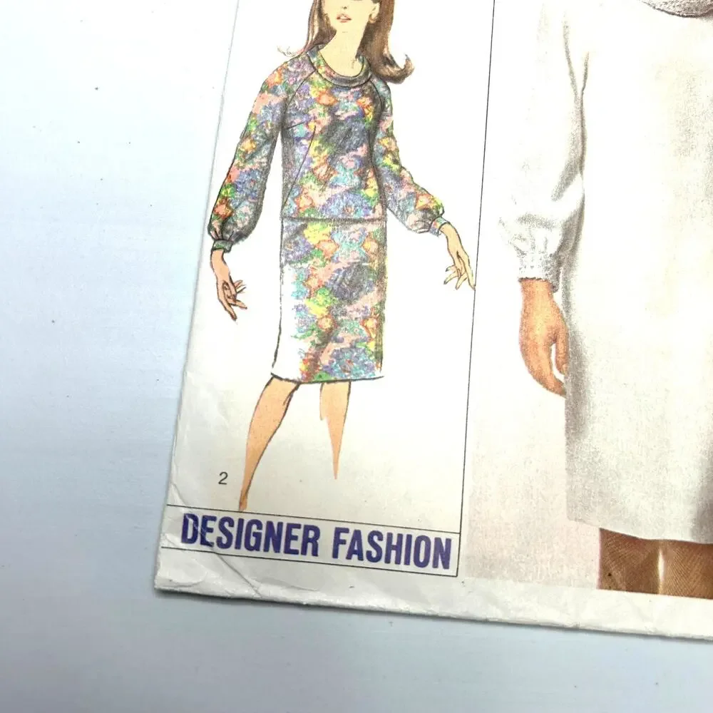 Simplicity Vintage 1960's Pattern #6780 Misses One or Two Pice Dress Size‎ 12